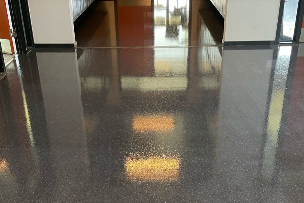 Nyt PU gulv med flakes