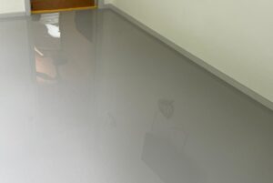 Farvet PU gulv på kontor