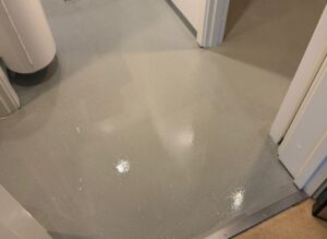 PU belægning på toilet