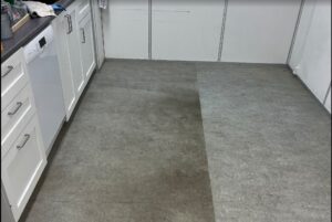 Renovering af linoleumsgulv i køkken