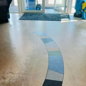 Slidt gulv i børnehave